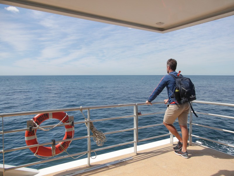 a person standing in front of a body of water