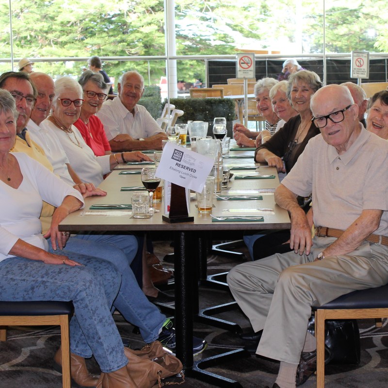 Group dining on the Ettalong Lunch Cruise