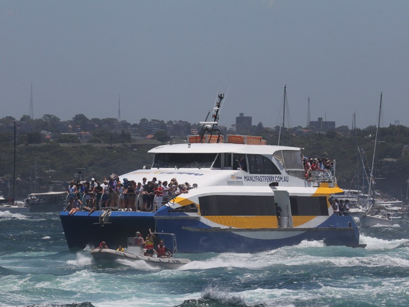 a small boat in a large body of water