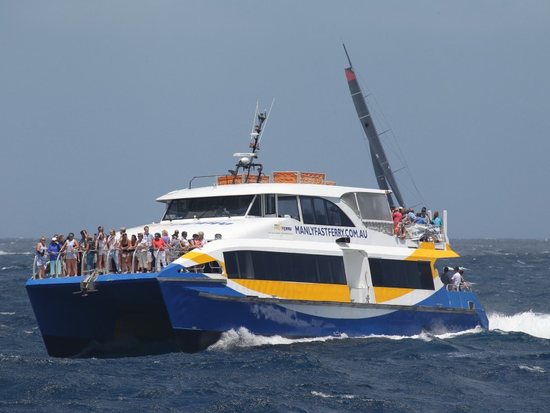 a small boat in a large body of water