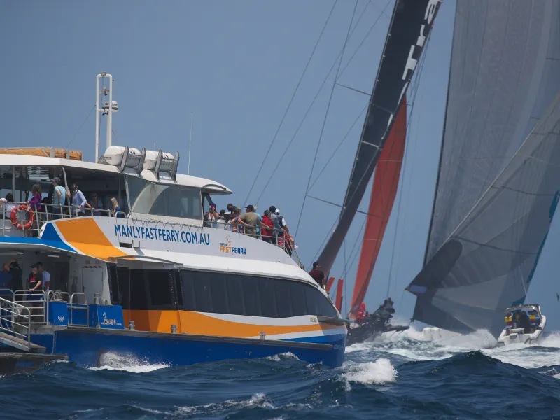 a large ship in the water