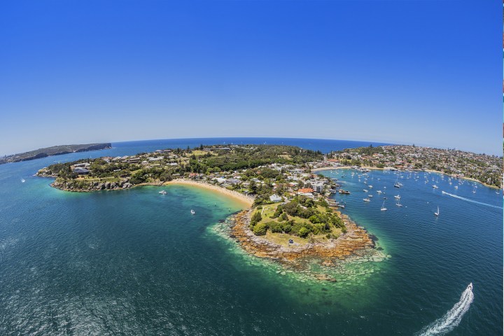 an island in the middle of a body of water