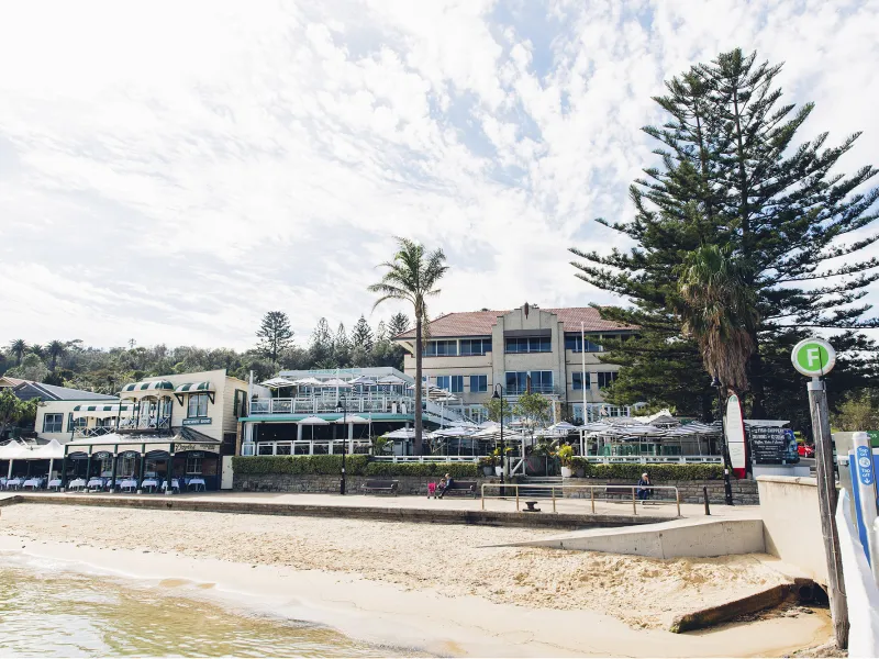 a group of people on a beach