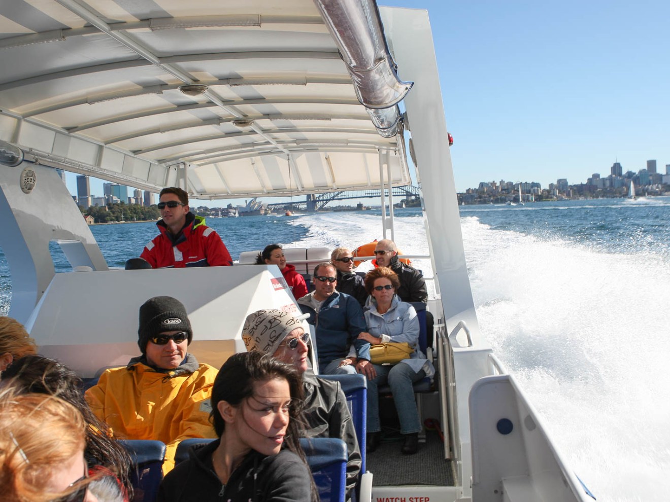 a group of people on a boat
