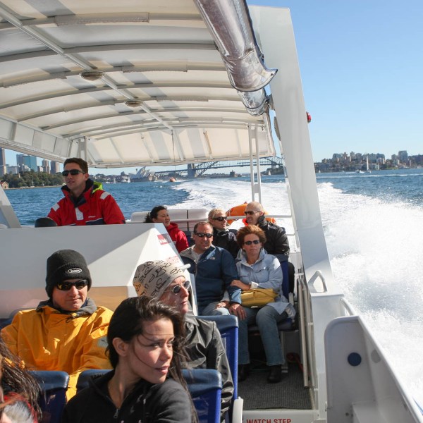a group of people on a boat