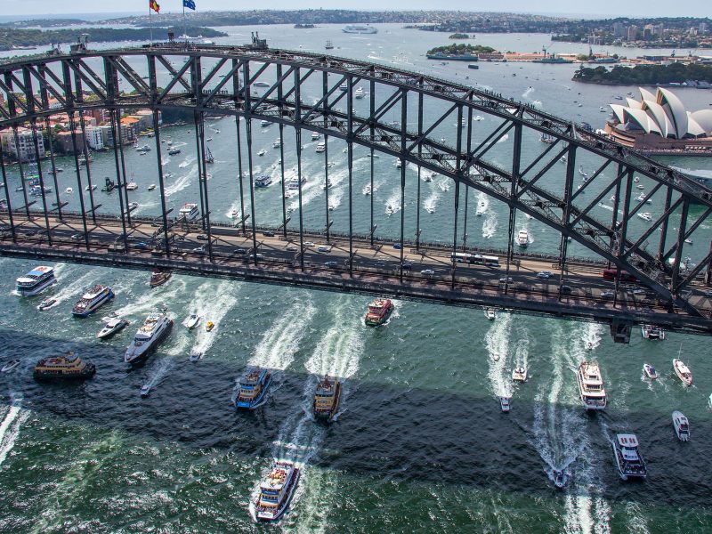 a long bridge over a body of water