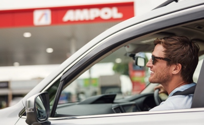 a person driving a car