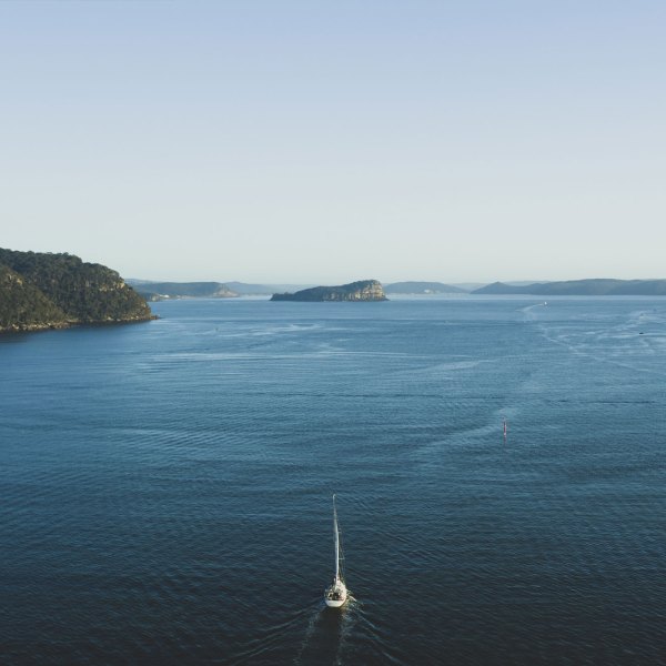 an island in the middle of a body of water