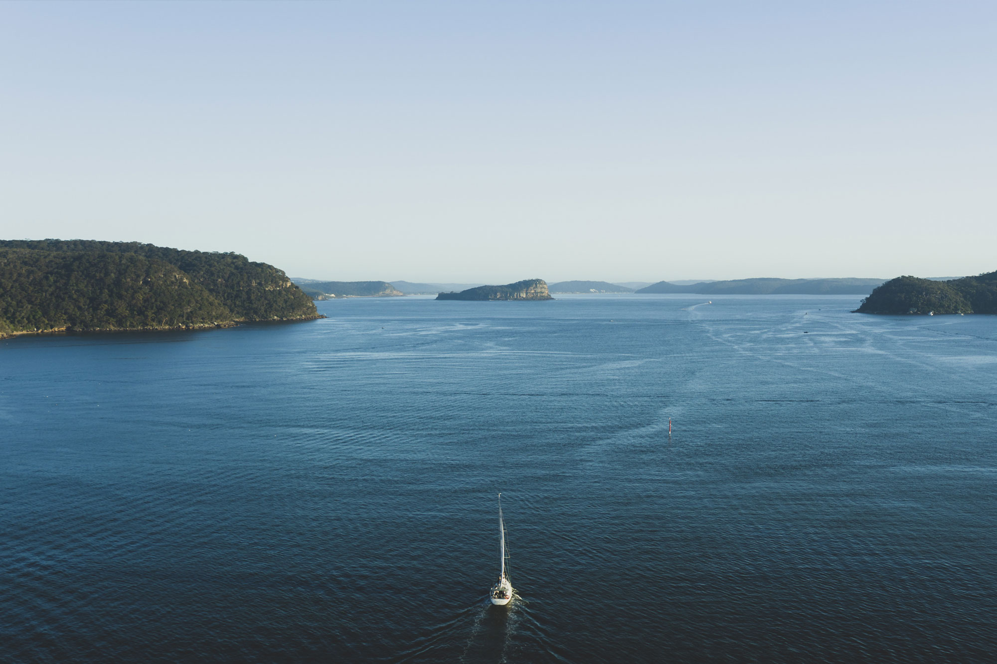 an island in the middle of a body of water
