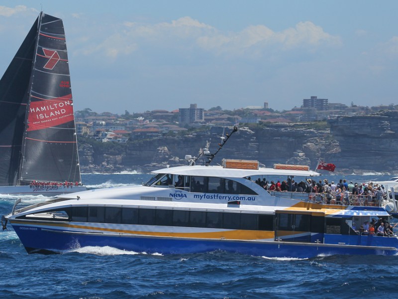 a small boat in a large body of water